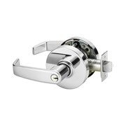 SARGENT Entry Office Lever Lock Grade 1 with L Lever and L Rose with LA Keyway and ASA Strike Bright Chrome 2810G05LL26
